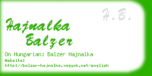 hajnalka balzer business card